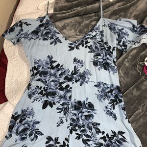 Blue floral romper